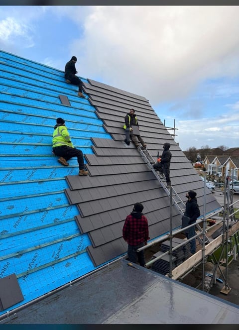 Professional roof installation