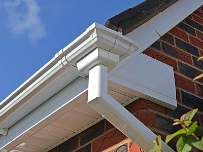 White gutters replacement